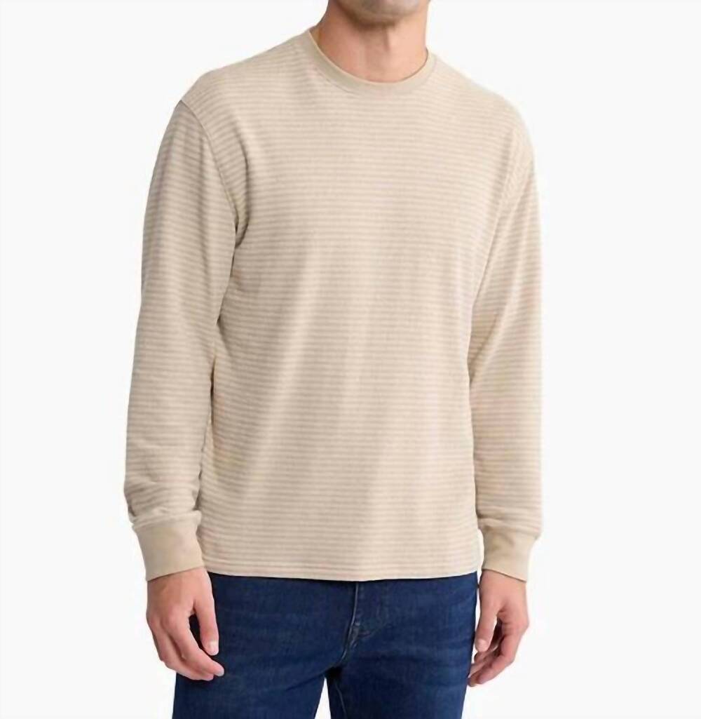 NEW FAIR HARBOR sundown terry crewneck sweatshirt in natural